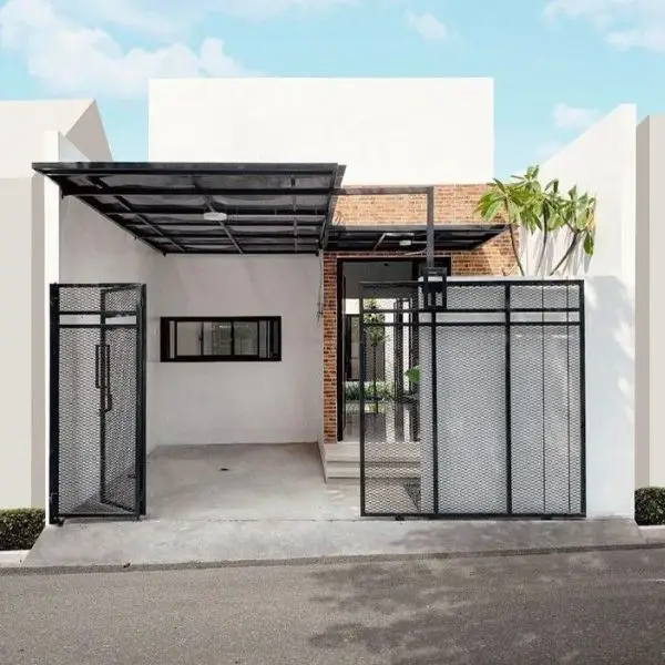 Pagar Besi Hollow Minimalis di Rumah Sederhana